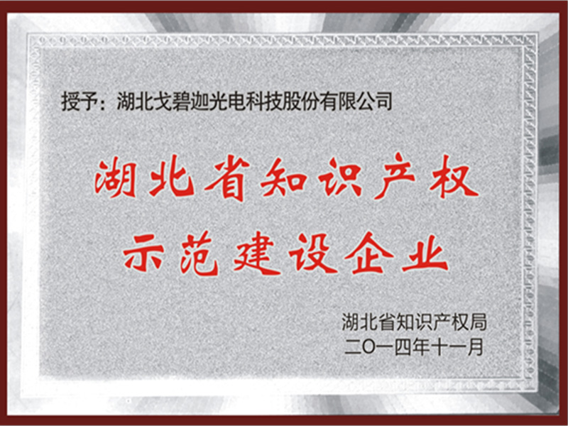 湖北省知识产权示范建设企业